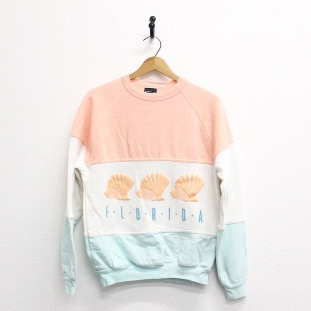 Vintage Florida Seashells Sweatshirt Medium
